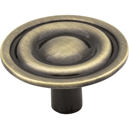 Elements 1-5/16" Diameter Brushed Antique Brass Kingsport Cabinet Mushroom Knob 875AB